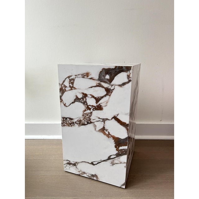 Mid-Century Modern Calacatta Viola Two Side Table Coffee Table Set For Sale - Image 3 of 4