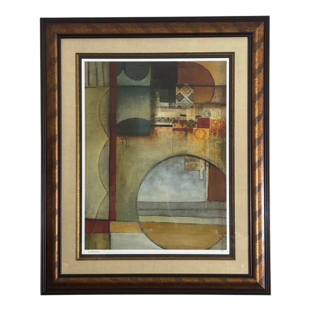 1980s Digraphie III Abstract Art Vintage Numbered Print, DeRosier, Framed For Sale