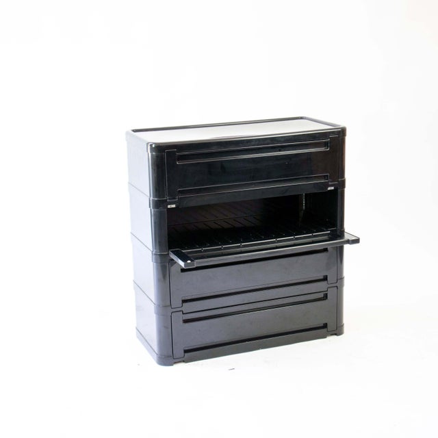 Black Model 4964 Modular Plastic Shelving Unit by Olaf Von Bohr for Kartell, 1970s For Sale - Image 8 of 14