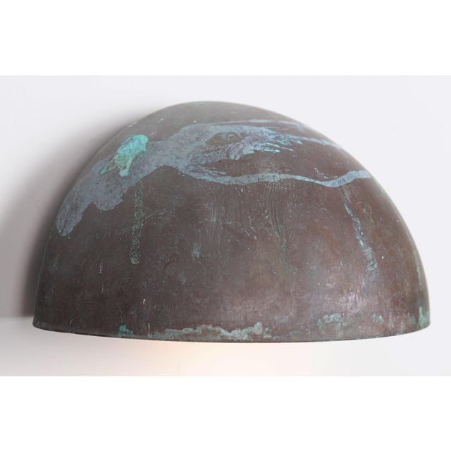 Model 6650 Wall Lamp in Patinated Copper from Horn Belysning, 1980s For Sale - Image 9 of 11