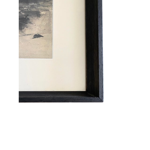 Vintage Abstract watercolor. Framed and unsigned