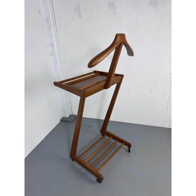 Mid-Century Modernist Wooden Zigzag Valet Stand from Opal, 1950s For Sale - Image 9 of 12