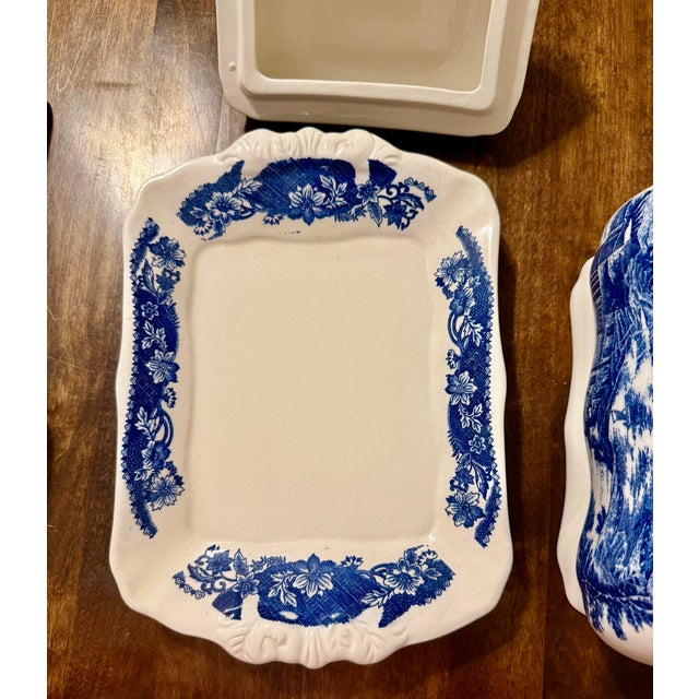 Mid 20th Century Trimont Ware Blue and White Castle Transfer Tureen Set - 3pcs For Sale - Image 12 of 12