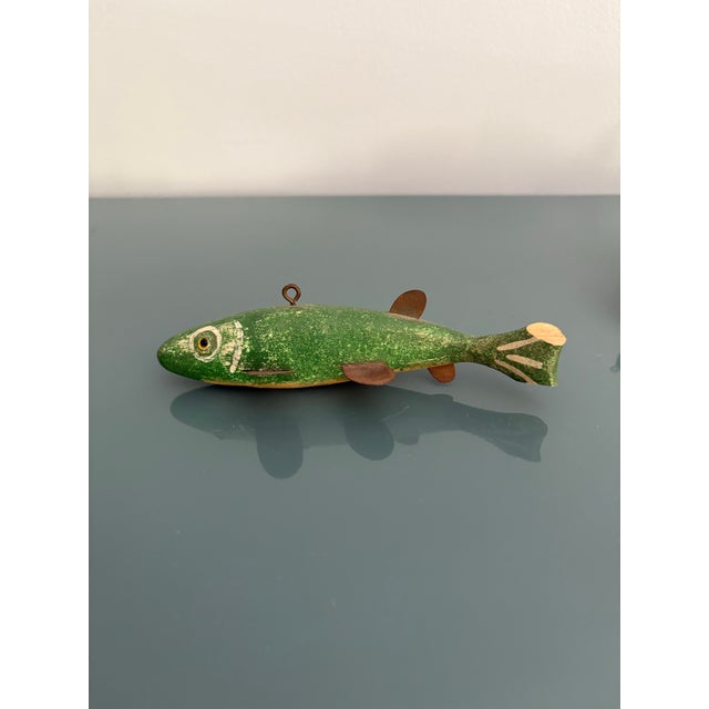 Folk Art Group of Vintage Fish Decoys- Set of 4 For Sale - Image 6 of 10