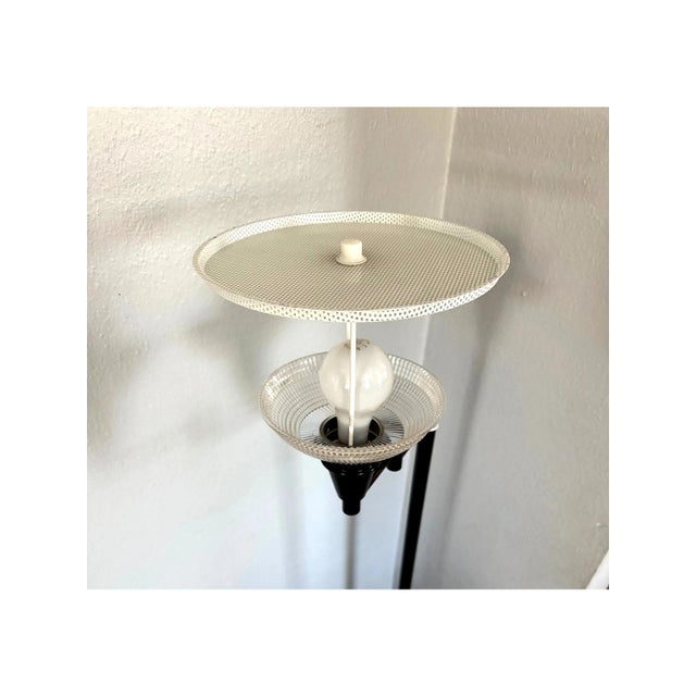 1960s Late 1960s Atomic / Space-Age Floor Lamp With Perforated Metal Shade For Sale - Image 5 of 9