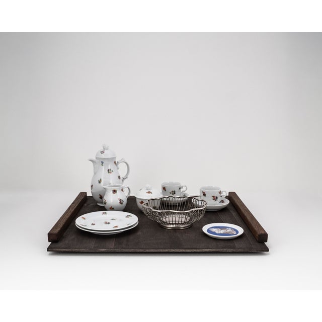 Biedermeier Streublume Tête-À-Tête for Two on Wooden Tray from Fürstenberg, 1950s, Set of 12 For Sale - Image 15 of 15