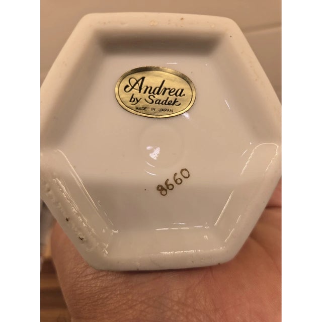 Vintage Hand Painted Vase Porcelain Vase - Andrea by Sadek For Sale - Image 6 of 7