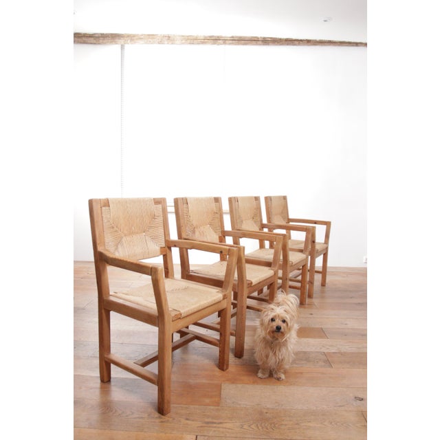 Wood Vintage Danish Dining Chairs in Papercord by Tage Poulsen, 1974, Set of 4 For Sale - Image 7 of 18