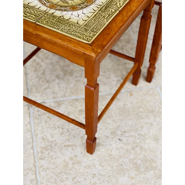 Danish Nesting Tables in Teak and Ceramic, 1960s, Set of 3 For Sale - Image 16 of 18