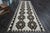 1970s 1970s Vintage Handmade Wool Cotton White Brown Runner Rug For Sale - Image 5 of 11