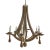 Bobo Object of Intriguing Design Cerused Oak Chandelier For Sale