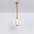 Odyssey 3 brass pendant light by schwung dimensions: w 28.6 x d 28.6 x h 137 cm materials: brass, frosted glass finishes...
