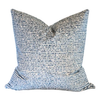 Brunschwig & Fils De Blois Blue Velvet 22" Pillow - Single For Sale