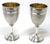 Victorian 1850s American Coin Silver 'Edward and Mary' Wedding Set Goblets - a Pair For Sale - Image 3 of 13