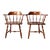 Vintage Ethan Allen Colonial Style Pub Dining Chairs Pair For Sale