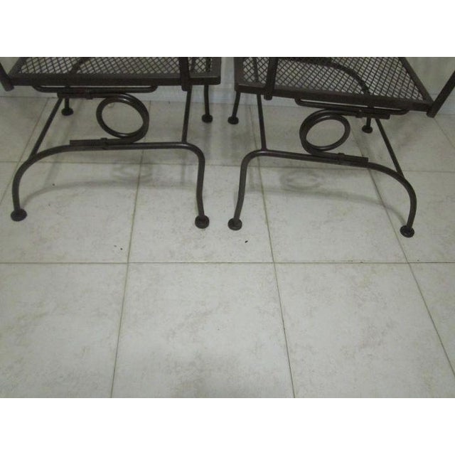 1970s Russell Woodard Salterini Style Sculpture Black Glider Patio Chairs - Set of 4 For Sale - Image 9 of 12