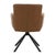 Transitional Cinnamon Leather Swivel Dining Chair For Sale - Image 3 of 6