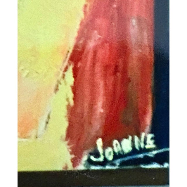 Abstract Female Portrait Oil Painting by Artist JoAnne Fleming, 36” X 24” For Sale - Image 4 of 8