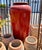 Vintage Tall Red Ceramic Urn For Sale In Los Angeles - Image 6 of 7