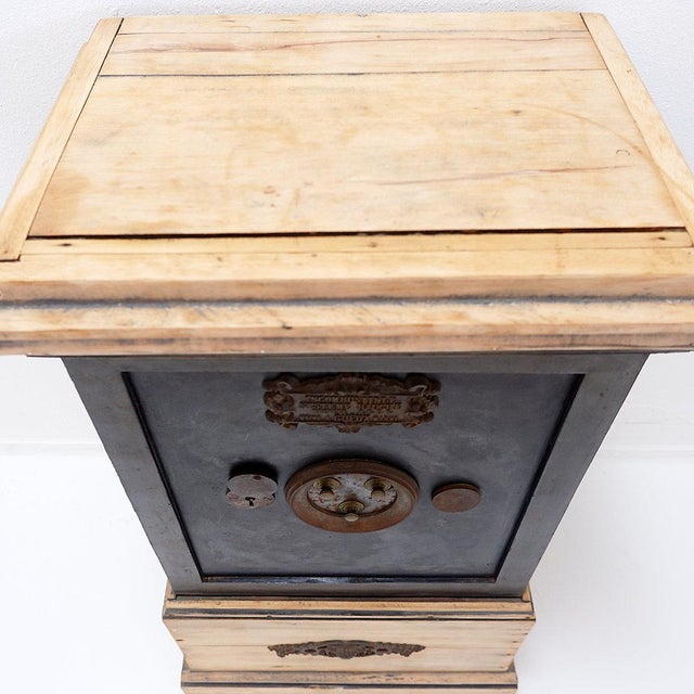 Black Vintage Safe in Brass and Steel, 1970s For Sale - Image 8 of 16