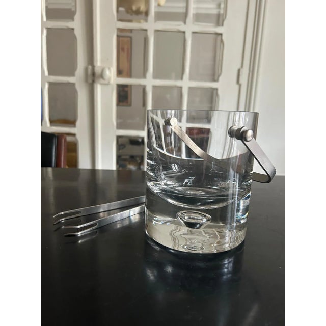 Scandinavian Crystal Ice Bucket from Kosta, 1970s For Sale - Image 9 of 9
