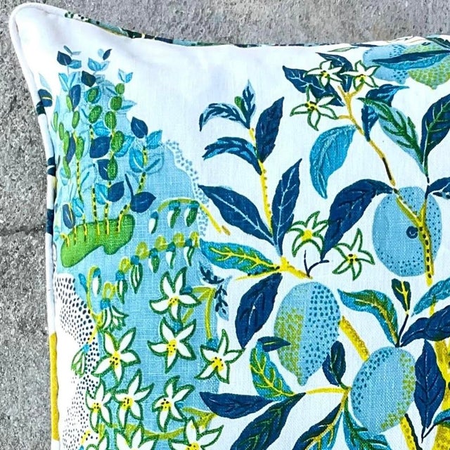 Custom Costal Schumacher “Citrus Garden” Throw Pillow For Sale - Image 4 of 15
