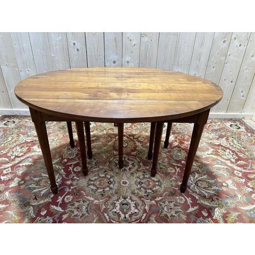 Oval Cherrywood 25-Seater Table For Sale - Image 3 of 5