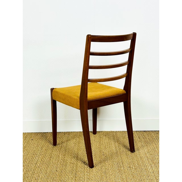Scandinavian Teak and Corduroy Dining Chairs, 1960, Set of 3 For Sale - Image 10 of 18