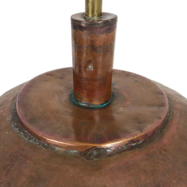 1970s Huge Copper & Brass Table Lamps, Italy, 1970s, Set of 2 For Sale - Image 5 of 13