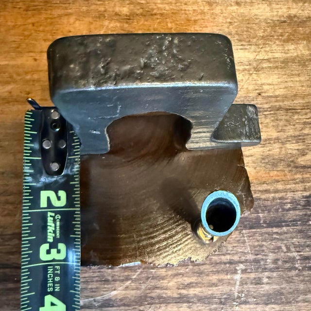 Antique Panama Canal Railroad Souvenir 1915 Mounted Pen Holder Desk Paperweight For Sale - Image 6 of 8