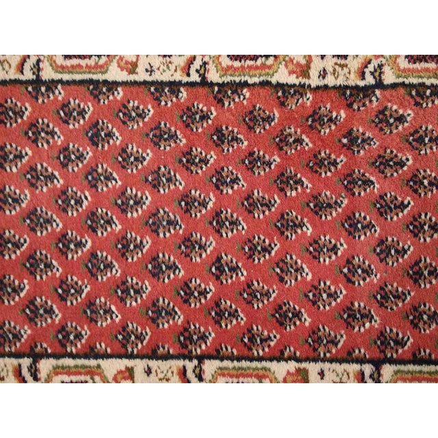 Textile 1970s Vintage Handmade Red Rug For Sale - Image 7 of 8