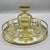 Mid-Century Modern Amber Glass Decanter and Six Liqueur Glasses, 1950s, Set of 7 For Sale - Image 4 of 17