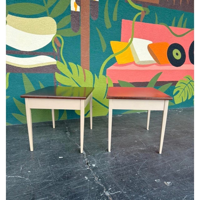 Mid Century Jens Risom for Knoll End Table Pair For Sale - Image 9 of 14