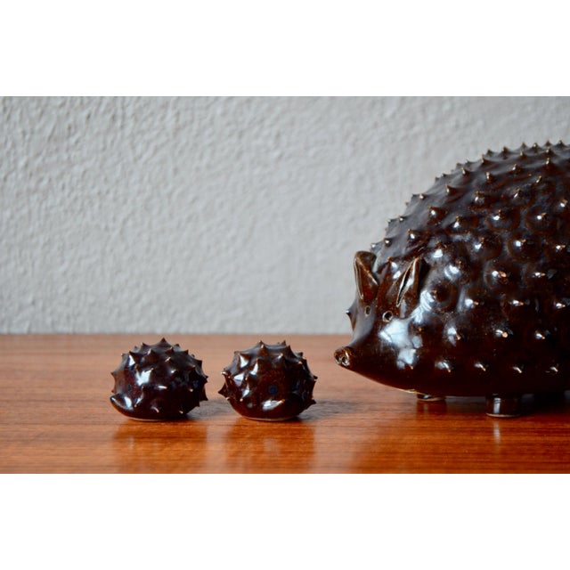 Mid-Century Ceramic Hedgehog Figurines from Jupiler, Set of 4 For Sale - Image 10 of 14