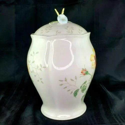 Ceramic 2000s Medium Lenox Butterfly Meadows Canister Cookie Jar For Sale - Image 7 of 10