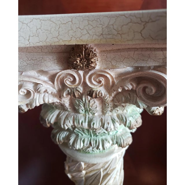 1990s 1990s Carved Corinthian Resin Pedestal For Sale - Image 5 of 12