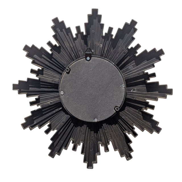 Glass Small Gold Sunburst Wall Mirror For Sale - Image 7 of 7