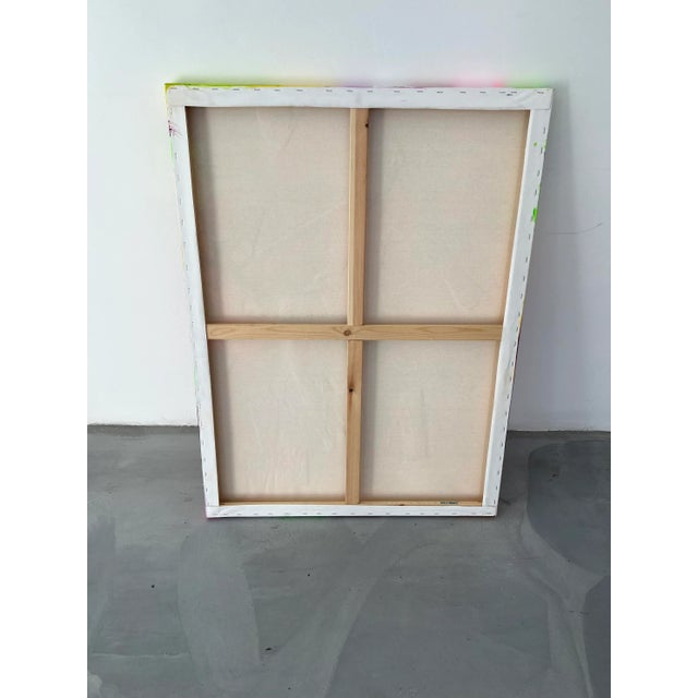 Textile "Raspberry Sherbet" Contemporary Original Abstract Acrylic Painting by Amy Smith For Sale - Image 7 of 9