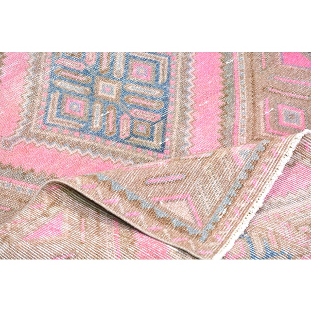 Vintage Hand Knotted Wool Rug, 2'10"x9' For Sale - Image 4 of 4