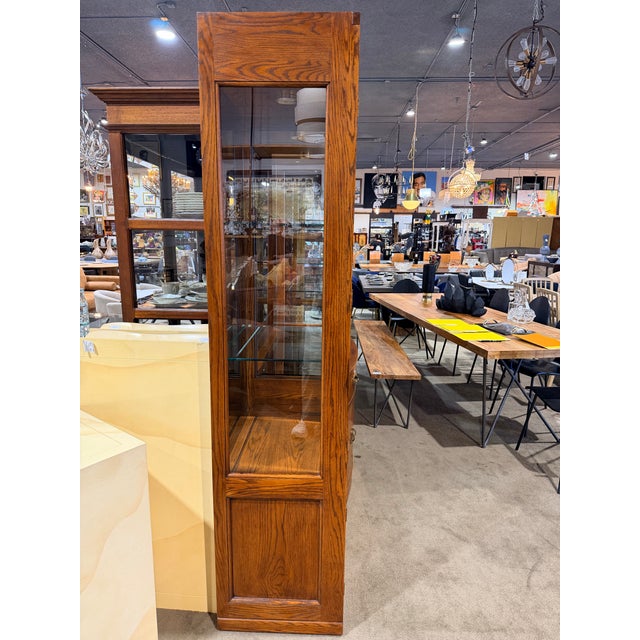 Thomasville Oak Vintage Wall Unit Cabinet For Sale - Image 10 of 10