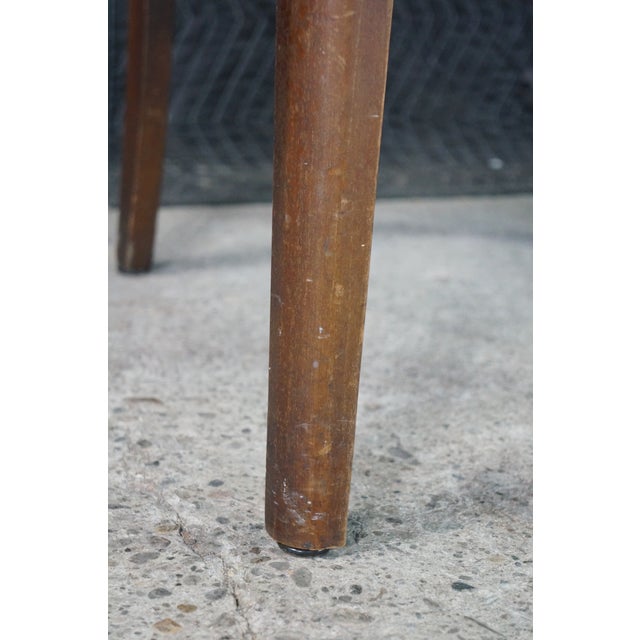 Mid Century Art Deco Style Bentwood Library Vanity Arm Reading Chair MCM Retro For Sale - Image 6 of 18