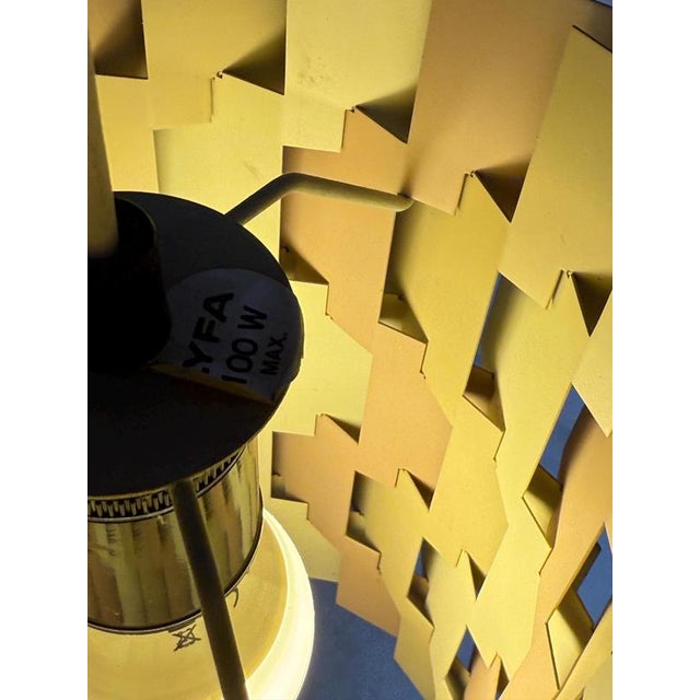 Silver Danish Pendant Lamp in Metal by Louis Weisdorf for Lyfa, 1960s For Sale - Image 8 of 9