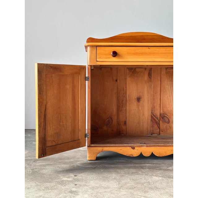 Vintage American Farmhouse Pine Washstand Cabinet Sideboard For Sale - Image 11 of 18