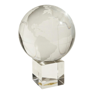 Vintage Crystal Globe on Stand