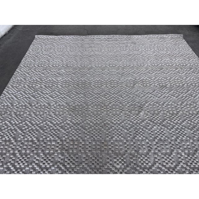 Gray 8ft2in × 9ft8in Arkitektura Textured Area Rug For Sale - Image 8 of 12