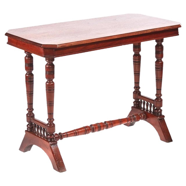 Victorian Antique Walnut Centre Table For Sale