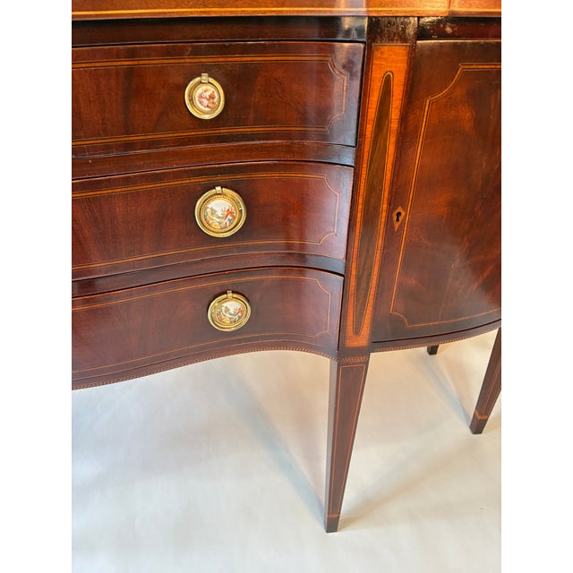 Bench Made Mahogany Inlayed Sideboard For Sale - Image 12 of 15