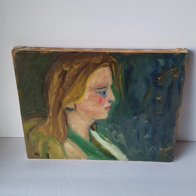 Portraiture 2000s Expressionist Portrait Oil Painting of a "Woman With Blonde Hair" by Rosemary Rabut For Sale - Image 3 of 6