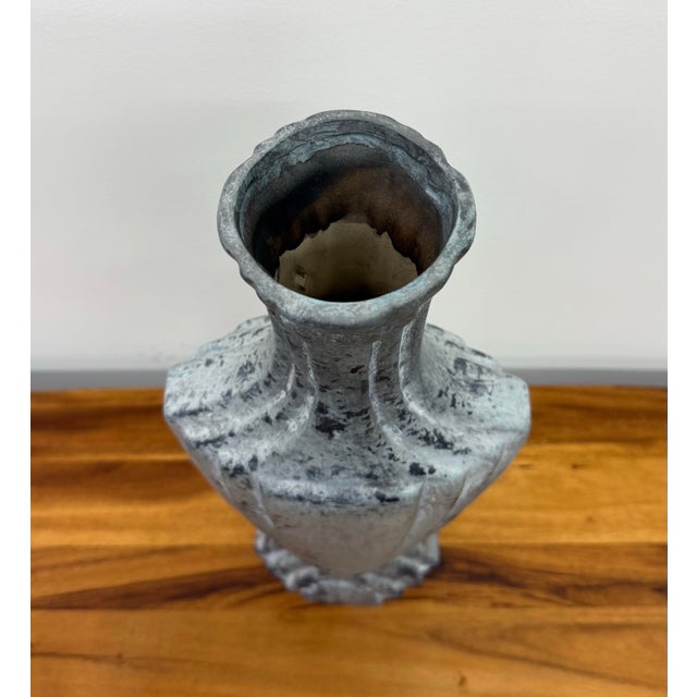 Vintage Pottery Vase With Mottled Glaze For Sale In West Palm - Image 6 of 7