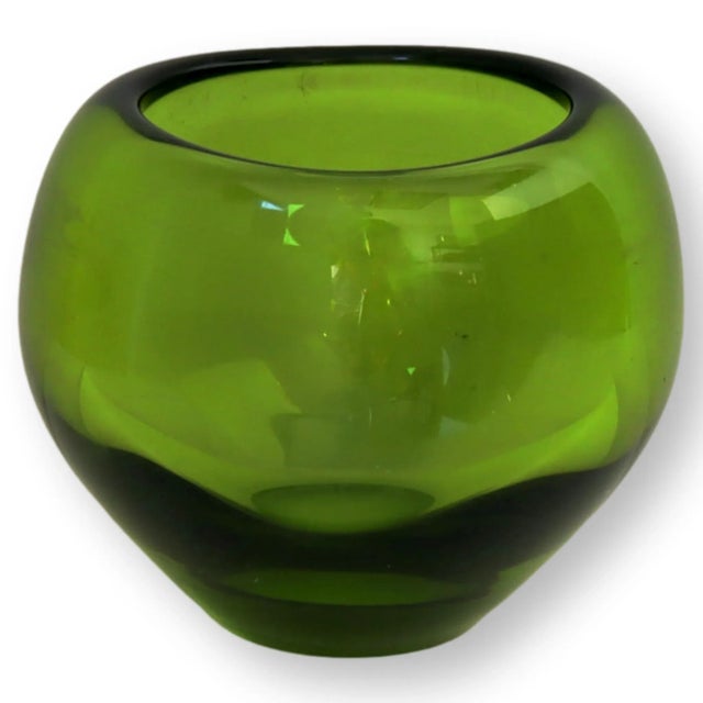 Mid-Century Modern Per Lütken Holmegaard Art Glass "Heart Vase" For Sale - Image 3 of 6